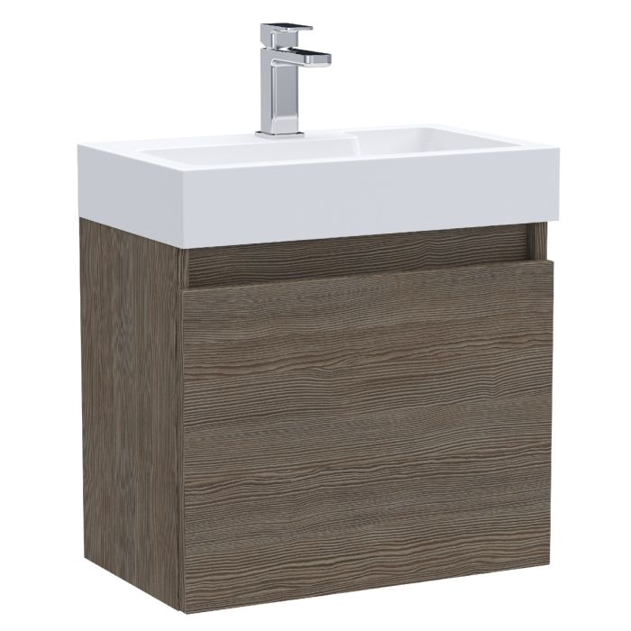 Dezine Ithon 500mm Nithline Grey Avola Stort Hung Vanity Unit