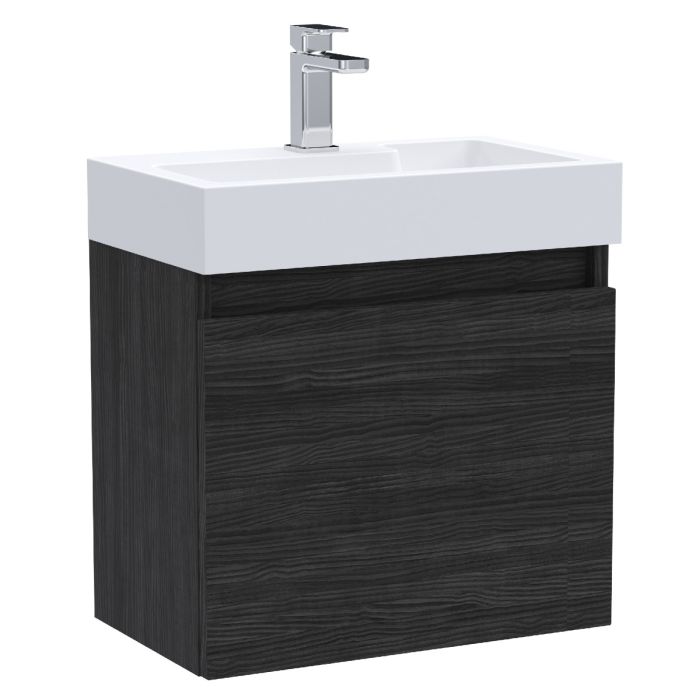 Dezine Ithon 500mm Nithline Hacienda Black Stort Hung Vanity Unit