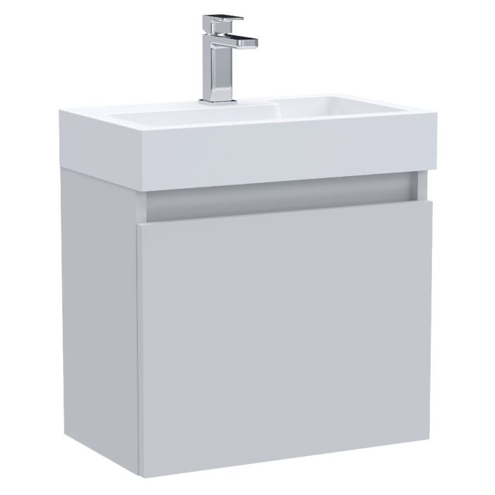 Dezine Ithon 500mm Nithline Light Gloss Grey Stort Hung Vanity Unit