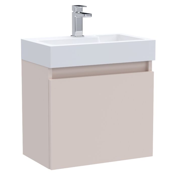 Dezine Ithon 500mm Nithline Blush Pink Stort Hung Vanity Unit