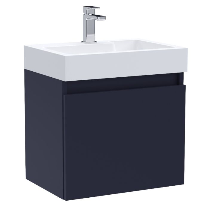 Dezine Ithon 500mm Nu Blue Stort Hung Vanity Unit