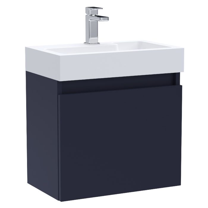 Dezine Ithon 500mm Nithline Nu Blue Stort Hung Vanity Unit