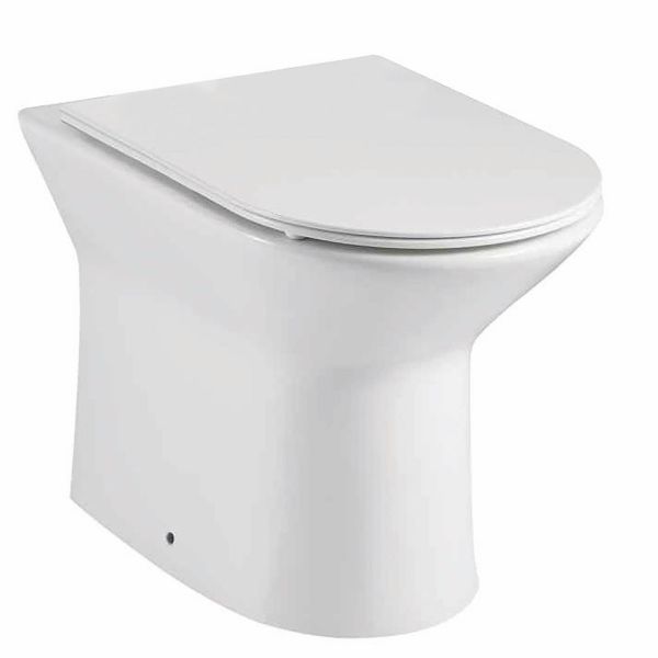 Dezine Lyd Rimless Back To Stort Toilet with Nith Soft Close Seat