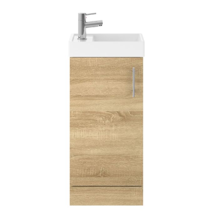 Dezine Zernara 400mm Natural Oak Floor Standing Vanity Unit