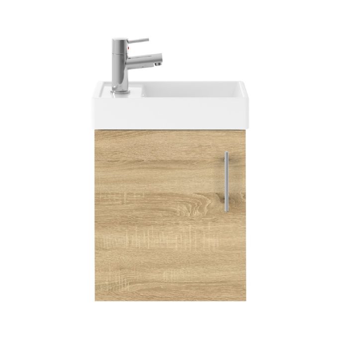 Dezine Zernara 400mm Natural Oak Stort Hung Vanity Unit