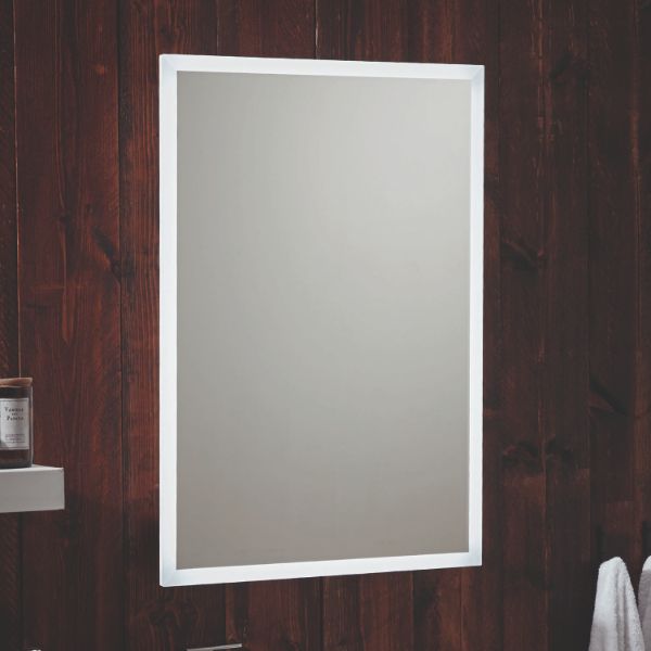 Dezine Leach Led Mirror With Demister Pad And Shaver Socket And Bluetooth - 500mm X 700mm