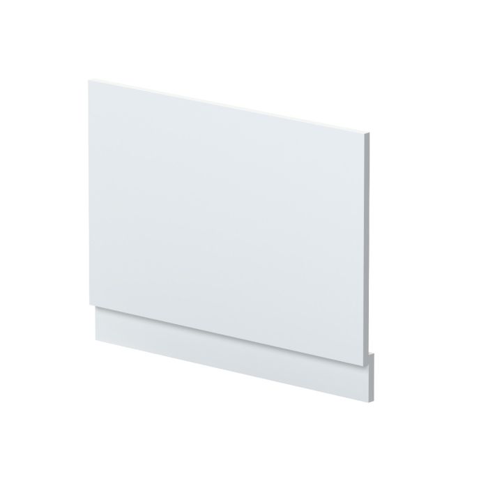 Dezine Satin White 750mm Bath End Panel with Plinth