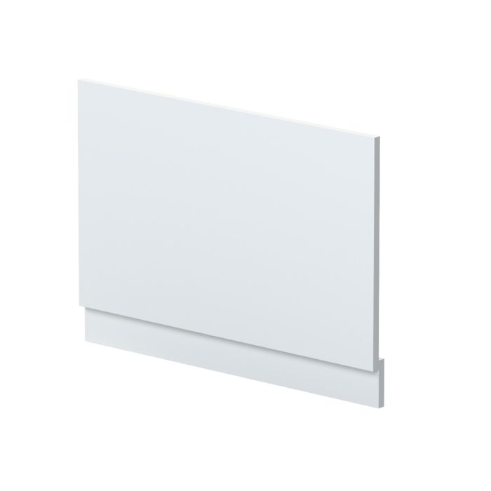 Dezine Satin White 800mm Bath End Panel with Plinth