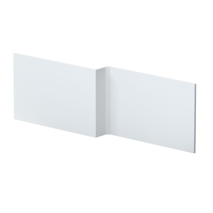 Dezine Satin White 1700mm L Shaped Bath Panel