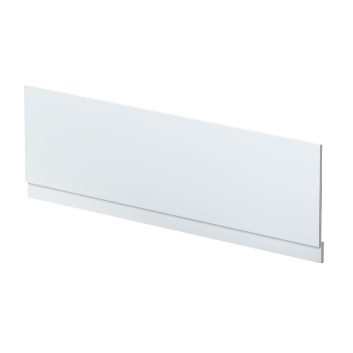 Dezine Satin White 1800mm Bath Panel with Plinth