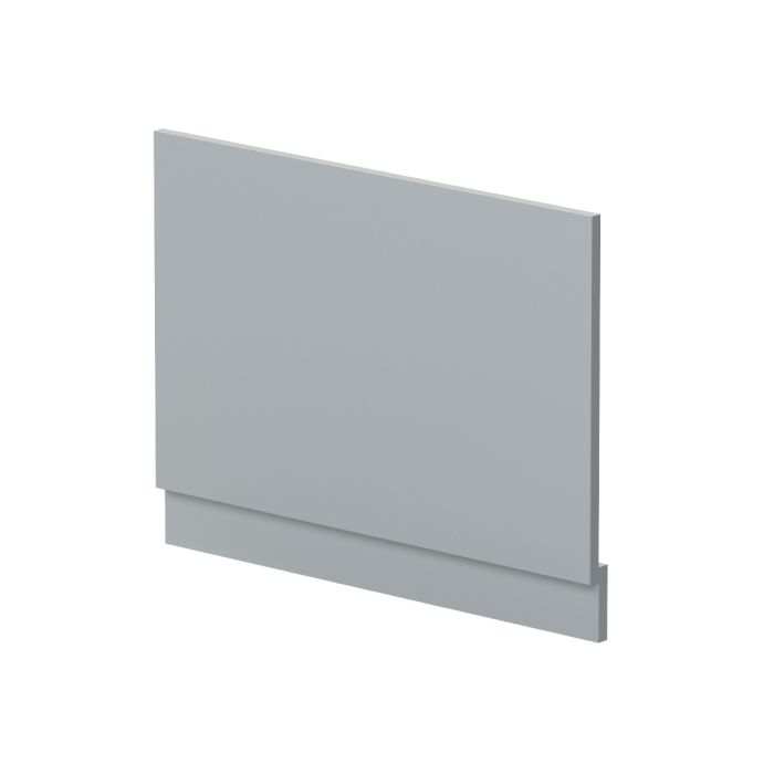 Dezine Satin Grey 750mm Bath End Panel with Plinth