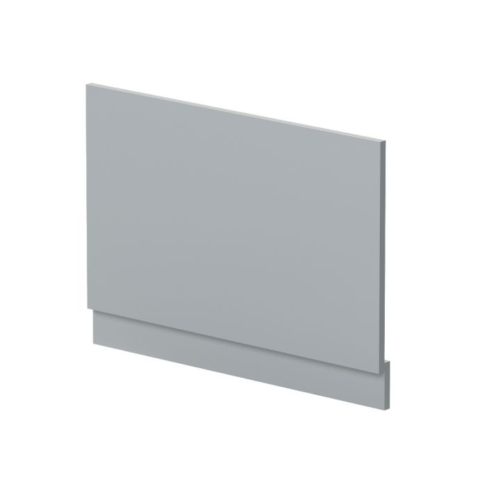 Dezine Satin Grey 800mm Bath End Panel with Plinth