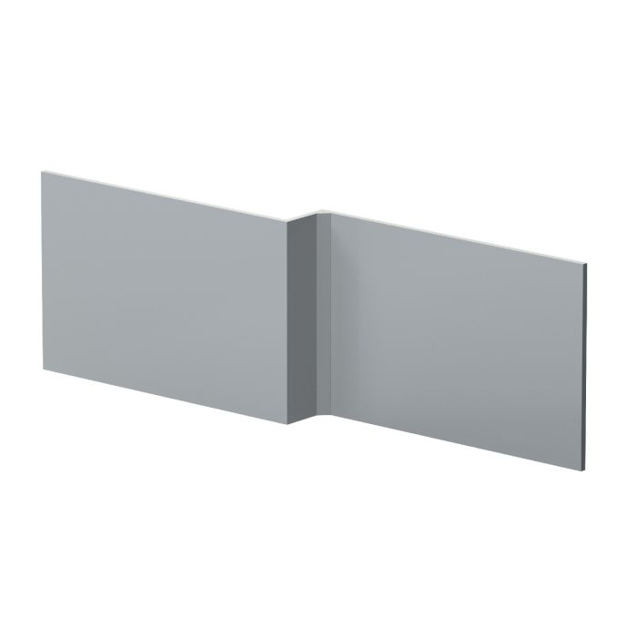 Dezine Satin Grey 1700mm L Shaped Bath Panel