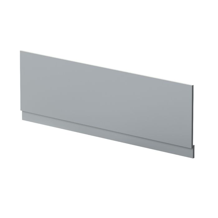 Dezine Satin Grey 1700mm Bath Panel with Plinth