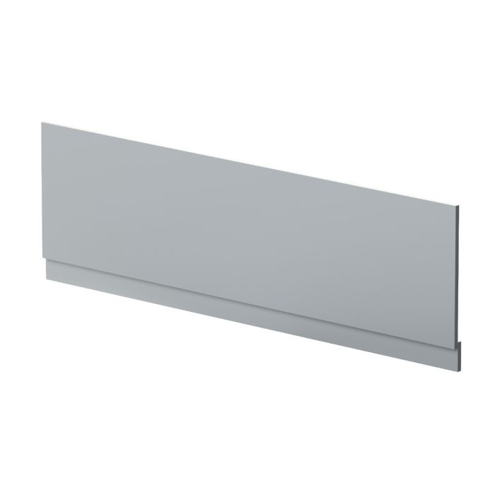 Dezine Satin Grey 1800mm Bath Panel with Plinth