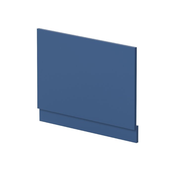 Dezine Satin Blue 750mm Bath End Panel with Plinth