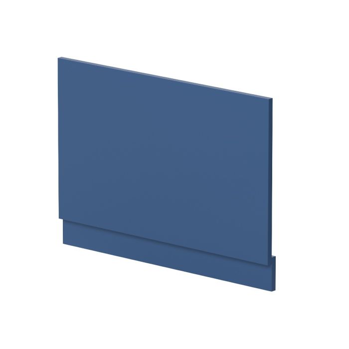 Dezine Satin Blue 800mm Bath End Panel with Plinth