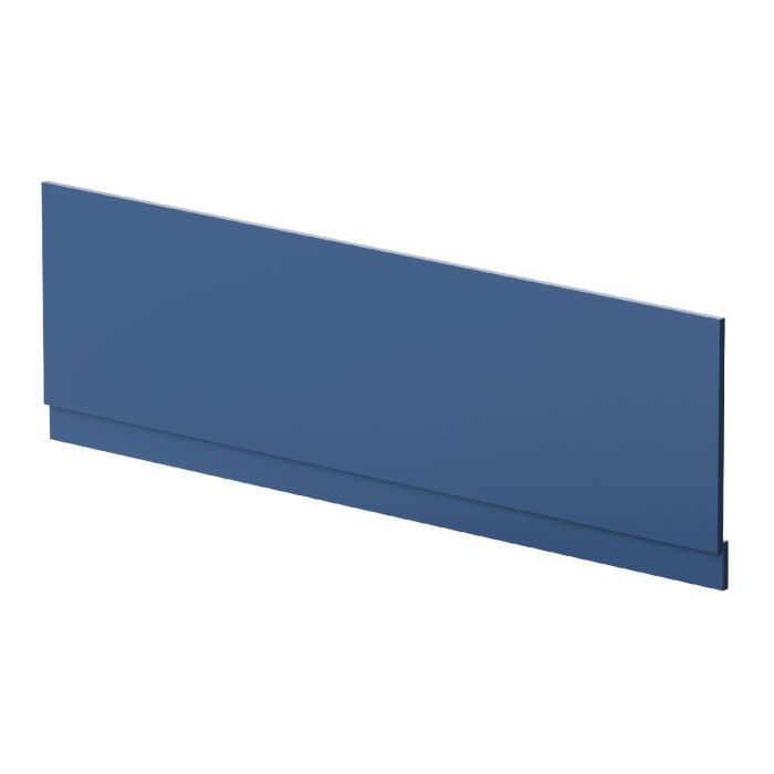 Dezine Satin Blue 1800mm Bath Panel with Plinth