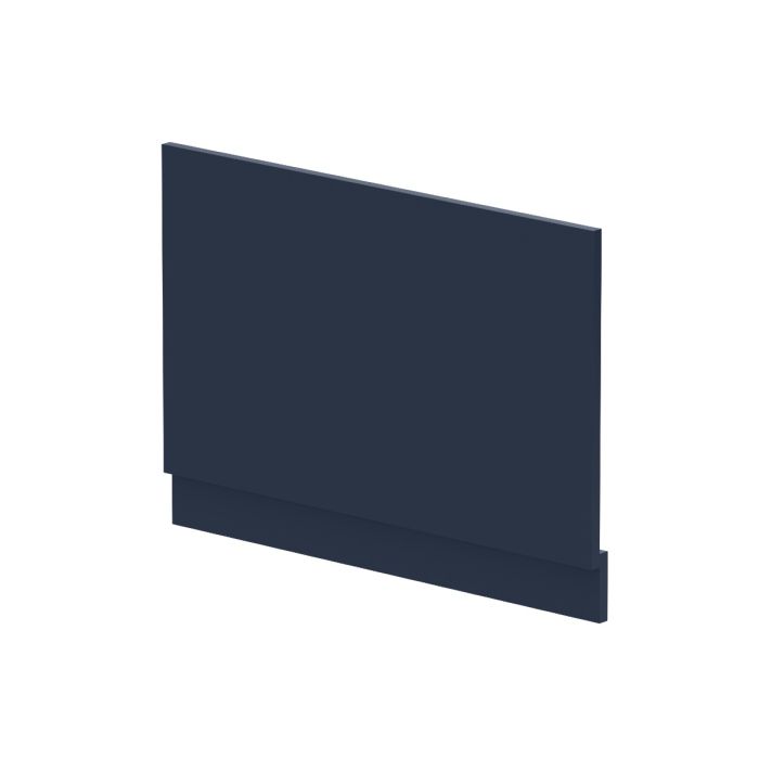 Dezine Satin Nu Blue 800mm Bath End Panel with Plinth