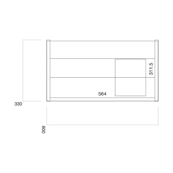 Dezine Balder 600mm Gloss White Stort Hung Vanity Unit