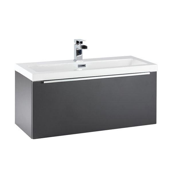 Dezine Balder 800mm Matt Grey Stort Hung Vanity Unit