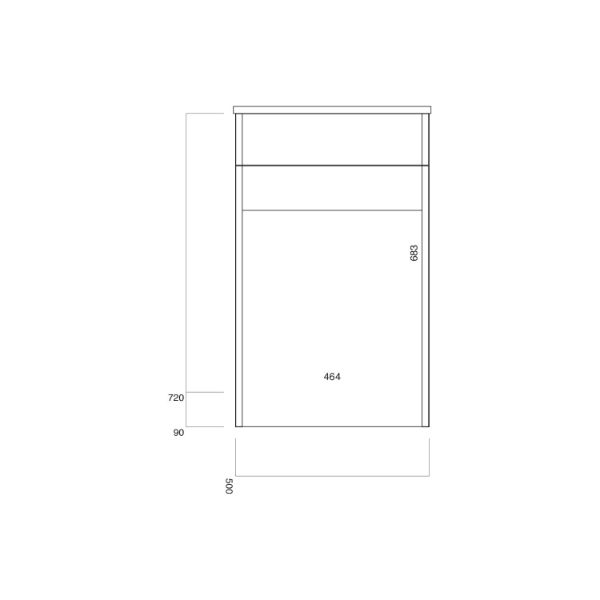 Dezine Balder 500mm Gloss White WC Unit