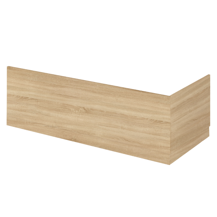 Dezine Natural Oak 1700mm Bath Panel with Plinth