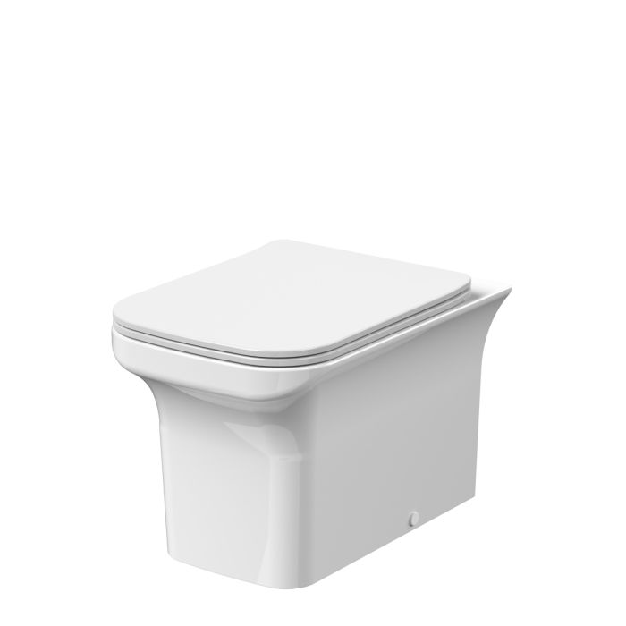 Dezine Cubo Lip Back To Stort Toilet with Soft Close Seat