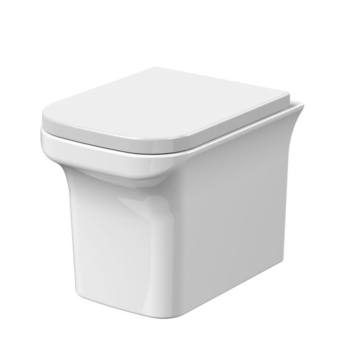 Dezine Cubo Lip Stort Hung Toilet with Soft Close Seat