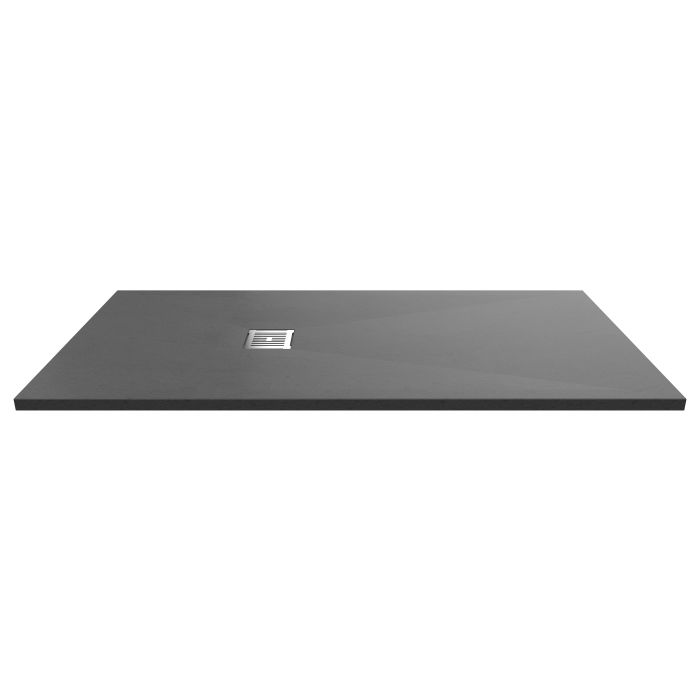 Dezine Rectangular Grey Slate Shower Tray, Center Waste-1700mm x 800mm