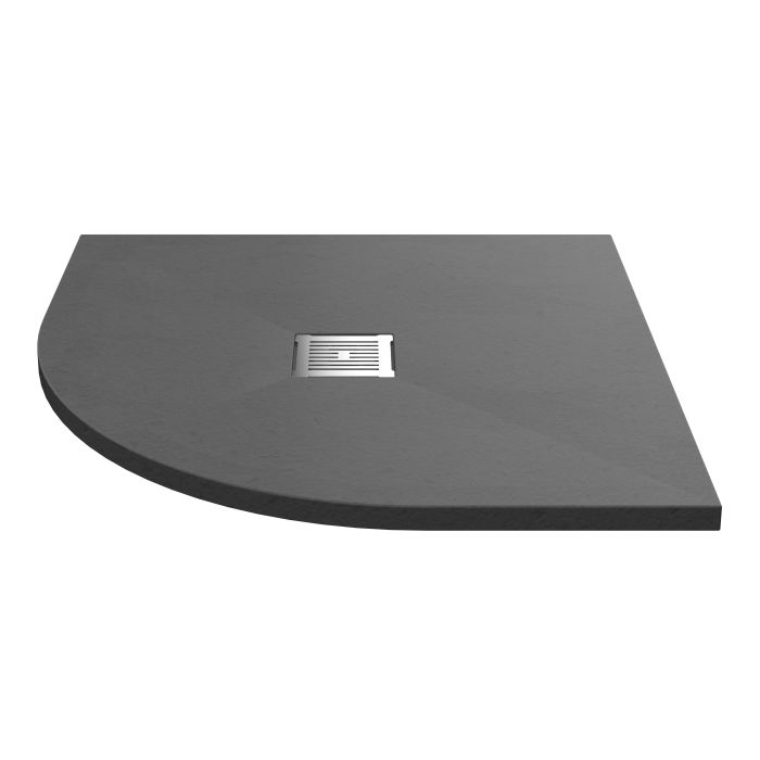 Dezine Quadrant Grey Slate Shower Tray, Center Waste-900mm x 900mm