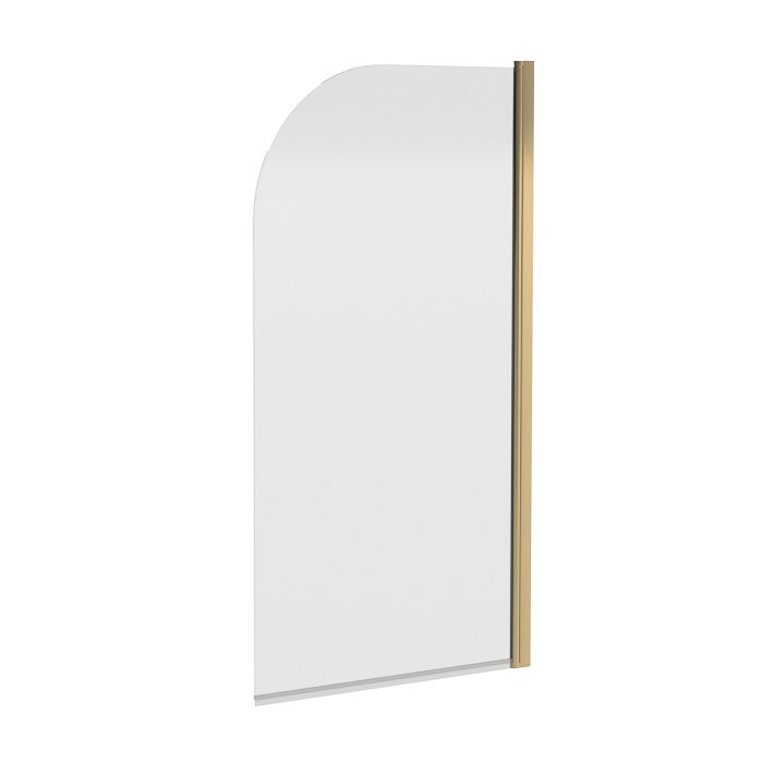 Dezine 6mm Brushed Brass Radius Bath Screen