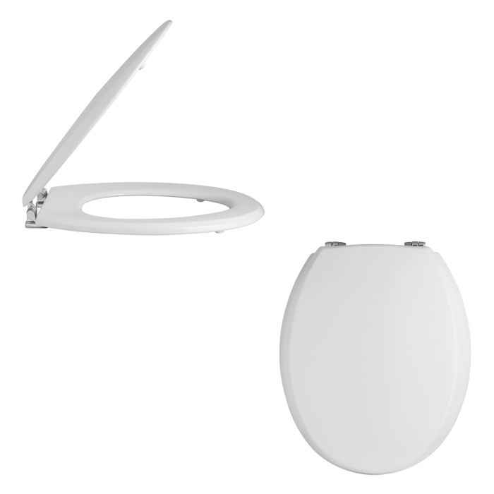 Dezine Rhone Pro White Toilet Seat