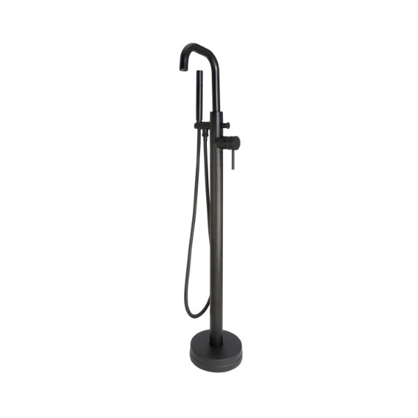 Dezine Pennar 7 Matt Black Freestanding Bath Shower Mixer