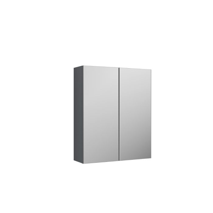 Dezine Avon 2 600mm Light Gloss Grey Mirror Unit