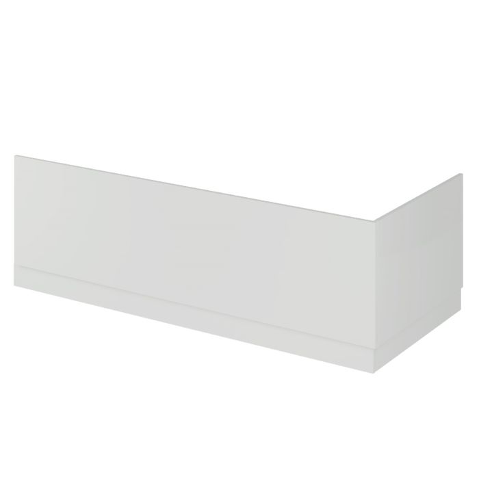 Dezine Light Gloss Grey 800mm Bath End Panel with Plinth