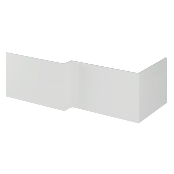 Dezine Light Gloss Grey 1700mm L Shaped Bath Panel