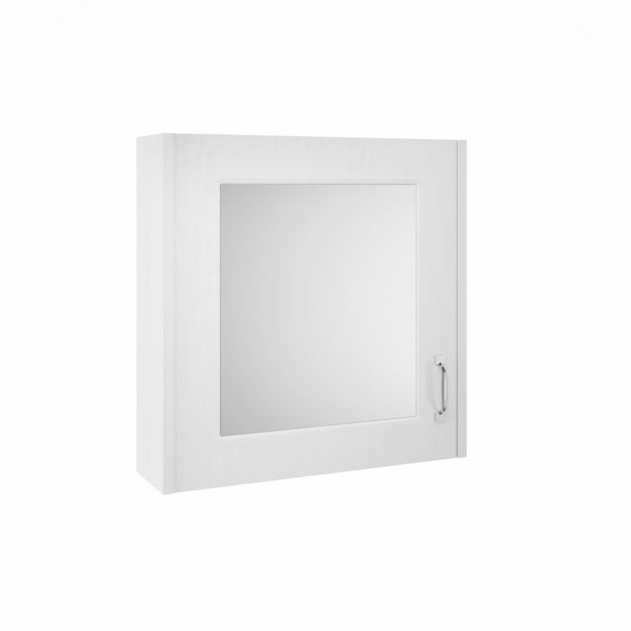 Dezine Greta 600mm White Single Door Mirror Unit