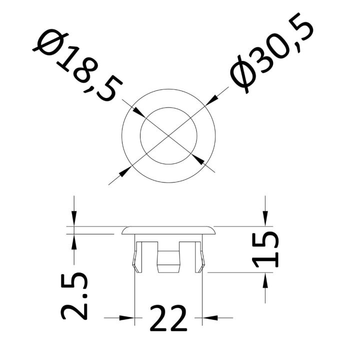 Dezine Bollin Brass Basin Overflow Colner