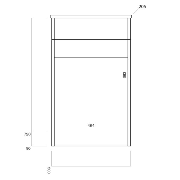 Dezine Calder 500mm Matt Grey WC Unit