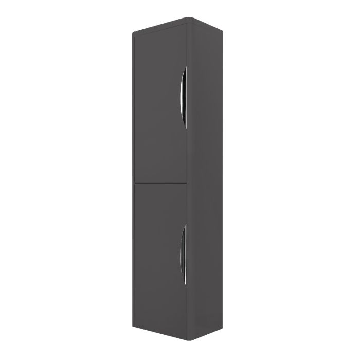 Dezine Dulais 350 x 1400mm Gloss Grey Stort Hung Tall Cabinet