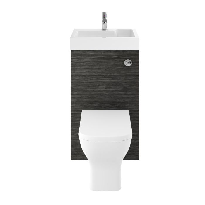 Dezine Nene 500mm Hacienda Black WC and Basin Combination Unit