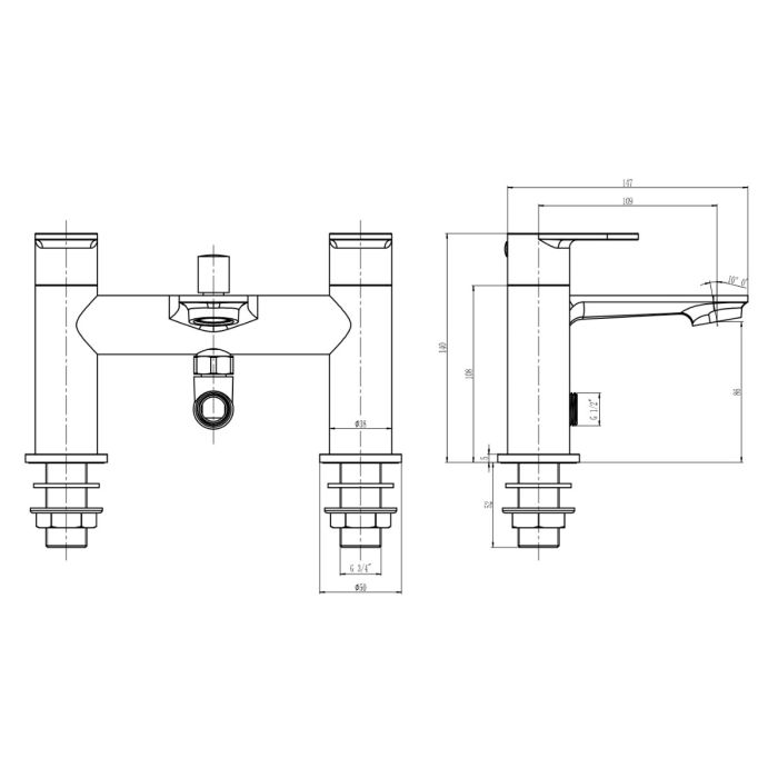 Dezine Parana Bath Shower Mixer