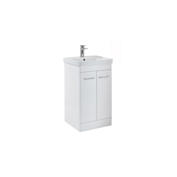 Dezine Don 500mm Gloss White Floorstanding Vanity Unit