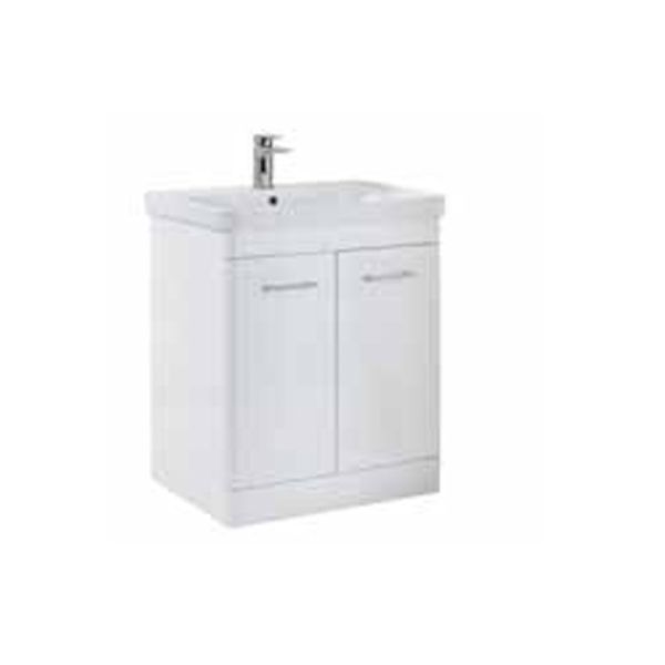 Dezine Don 800mm Gloss White Floorstanding Vanity Unit