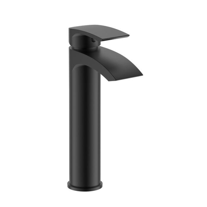 Dezine Amur Black High Rise Basin Mixer