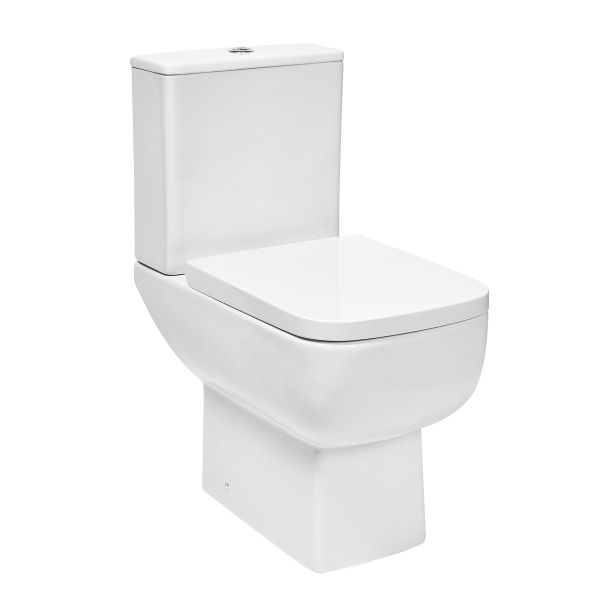 Dezine Foss Open Back Close Coupled Toilet with Soft Close Seat