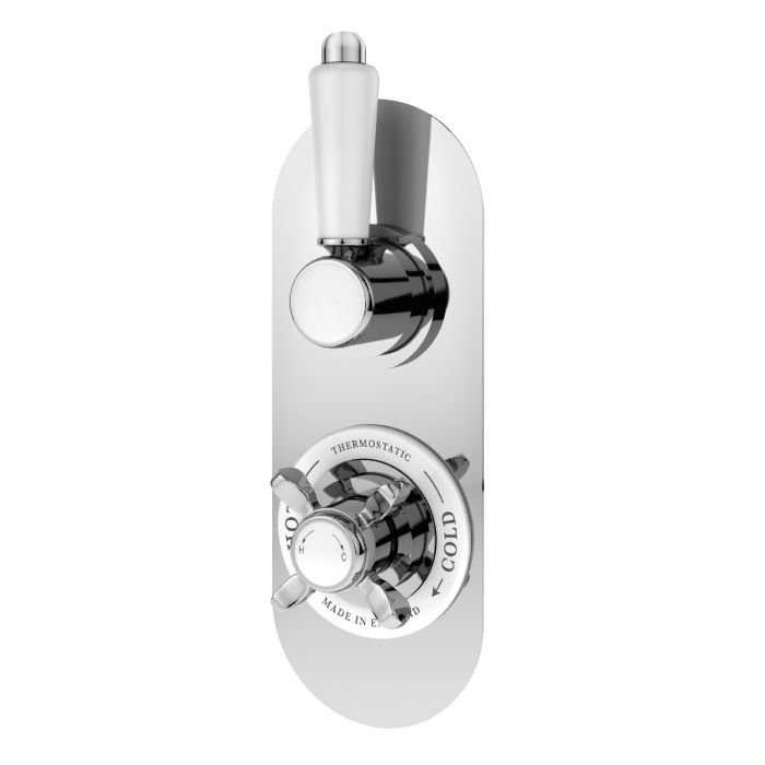 Dezine Petteril Concealed Twin Shower Valve with Diverter, 2 Outlet