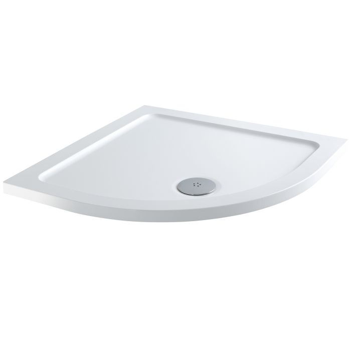 Dezine SolidStone 800 x 800mm Quadrant Shower Tray with Waste