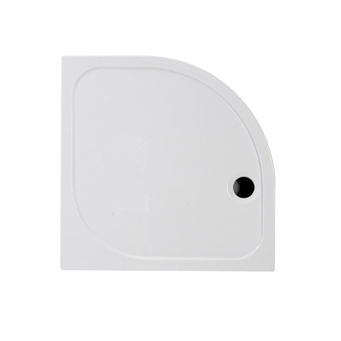 Dezine Deluxe Offset Quadrant Slim Shower Tray, Side Waste-1000mm x 800mm-Left Handed